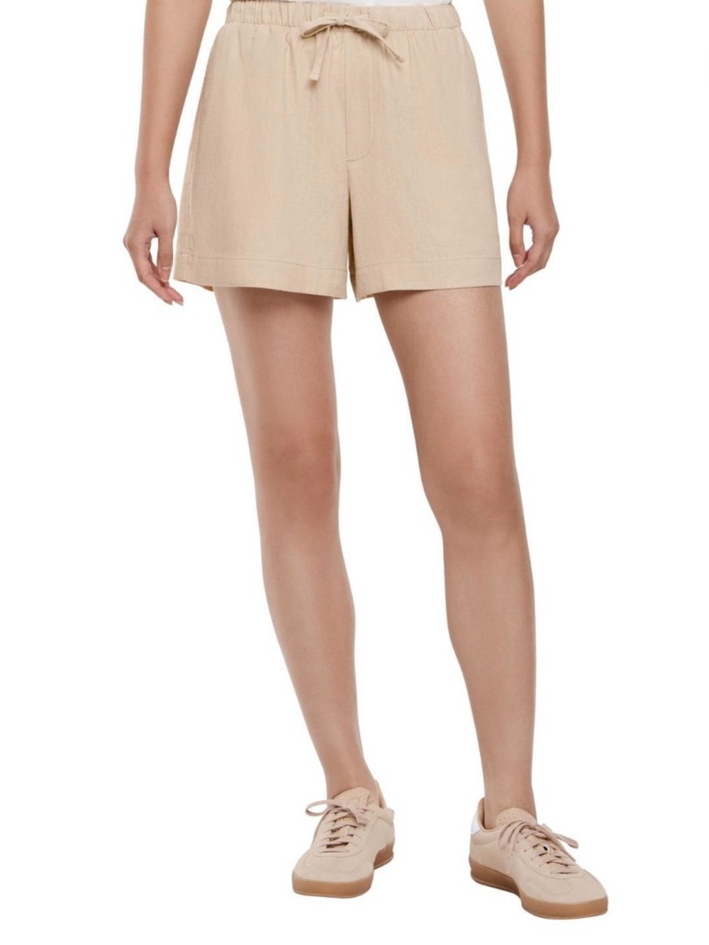 Gap Women's Linen Pull-On Short Drawstring Size Xl Khaki
